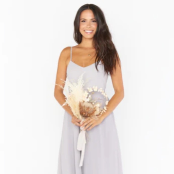 Show Me Your MuMu - Faith Maxi Dress (Dove Grey Chiffon; Medium) - Picture 2 of 5